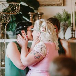 Throwback style and sweet moments all over this vintage eclectic wedding