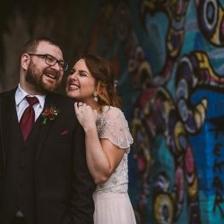 l m 593 X2 - A whimsical sitcom-themed wedding with a private vow reading A whimsical sitcom-themed wedding with a private vow reading