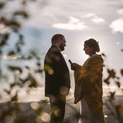 l m 658 X2 - A whimsical sitcom-themed wedding with a private vow reading A whimsical sitcom-themed wedding with a private vow reading