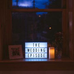 l m 755 X2 - A whimsical sitcom-themed wedding with a private vow reading A whimsical sitcom-themed wedding with a private vow reading