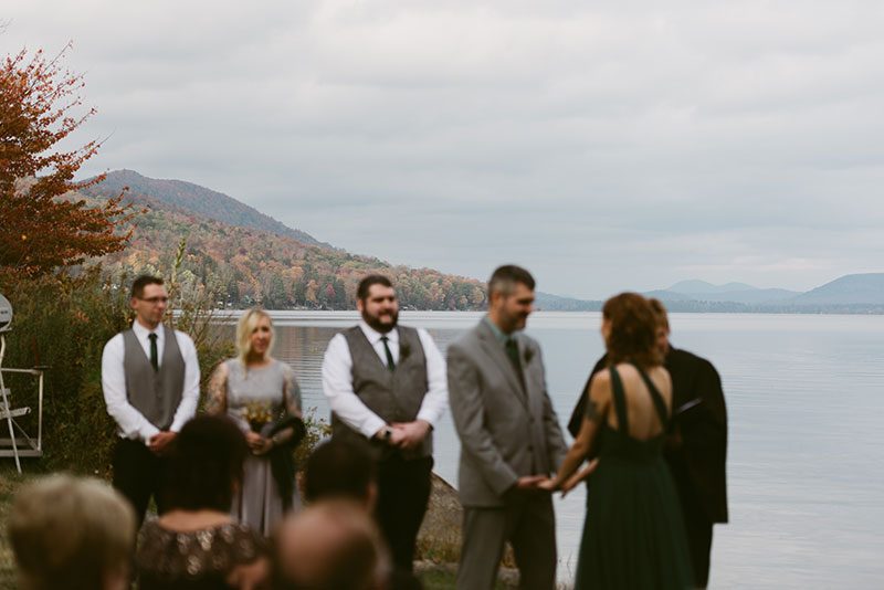 Let's remember the beauty of fall at this laid-back Adirondack wedding