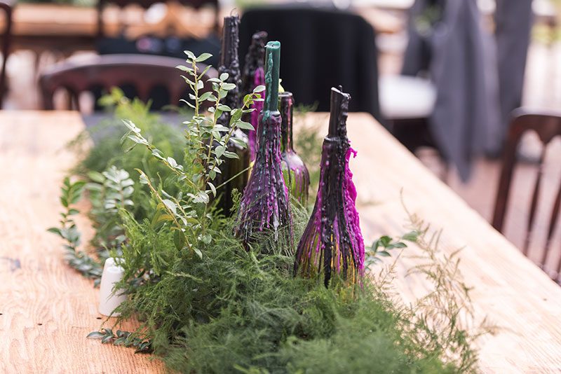 A goth meets nerd meets glam wedding with on-site ring tattoos