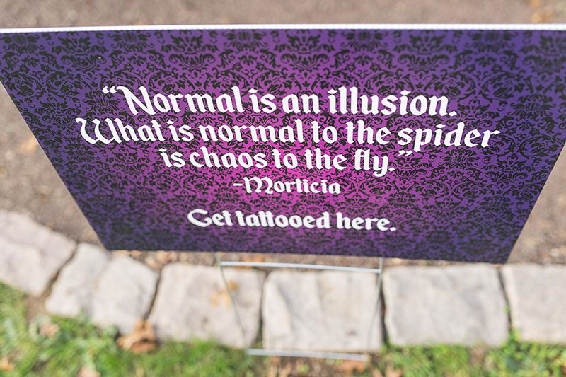 A goth meets nerd meets glam wedding with on-site ring tattoos