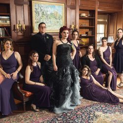 A goth meets nerd meets glam wedding with on-site ring tattoos