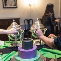 A goth meets nerd meets glam wedding with on-site ring tattoos
