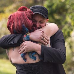 A goth meets nerd meets glam wedding with on-site ring tattoos