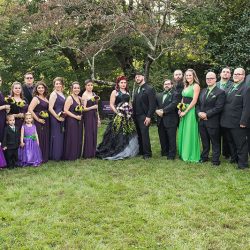 A goth meets nerd meets glam wedding with on-site ring tattoos