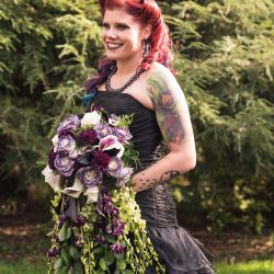 A goth meets nerd meets glam wedding with on-site ring tattoos