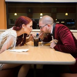 This Las Vegas elopement took Elvis on the road and finished up with pancakes galore