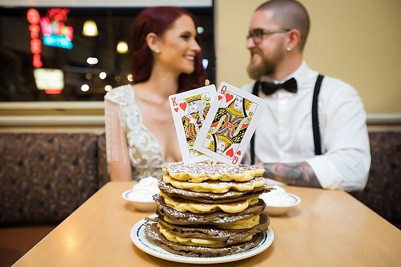 This Las Vegas elopement took Elvis on the road and finished up with pancakes galore