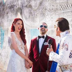 This Las Vegas elopement took Elvis on the road and finished up with pancakes galore