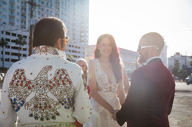 This Las Vegas elopement took Elvis on the road and finished up with pancakes galore