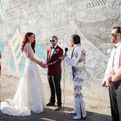 This Las Vegas elopement took Elvis on the road and finished up with pancakes galore