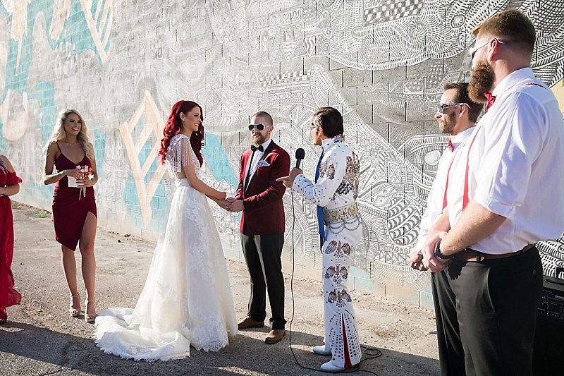 This Las Vegas elopement took Elvis on the road and finished up with pancakes galore