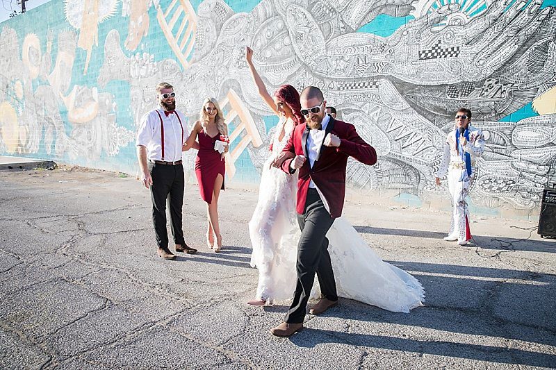 This Las Vegas elopement took Elvis on the road and finished up with pancakes galore