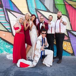 This Las Vegas elopement took Elvis on the road and finished up with pancakes galore