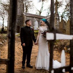 mrsredhead 88 1 - A goth castle wedding in Ireland with a stroll through the cemetery A goth castle wedding in Ireland with a stroll through the cemetery