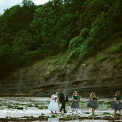 Beaches, bunnies, & a first performance at this youth hostel wedding in England