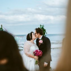 Beaches, bunnies, & a first performance at this hostel wedding in England