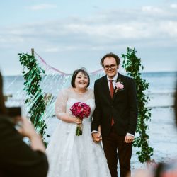 Beaches, bunnies, & a first performance at this hostel wedding in England