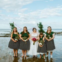 Beaches, bunnies, & a first performance at this hostel wedding in England