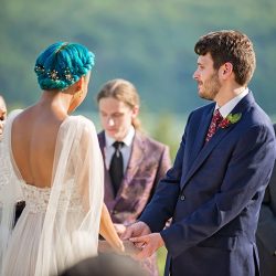 Stars meets nature: a subtly geeky lakeside wedding