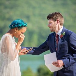Stars meets nature: a subtly geeky lakeside wedding