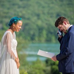 Stars meets nature: a subtly geeky lakeside wedding