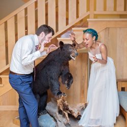Stars meets nature: a subtly geeky lakeside wedding