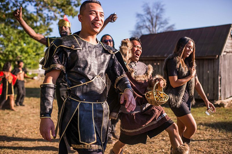 A Medieval camping festival wedding (aka Game of Thrones meets Burning Man meets Asian customs!)