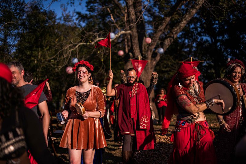 A Medieval camping festival wedding (aka Game of Thrones meets Burning Man meets Asian customs!)