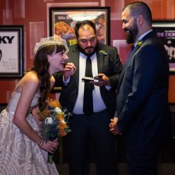 Logan Square Wedding by Emma Mullins Photography 15 - A hip Chicago wedding and rock show (with comic book & movie cameos!) This hip Chicago wedding and rock show