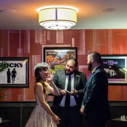 Logan Square Wedding by Emma Mullins Photography 18 - A hip Chicago wedding and rock show (with comic book & movie cameos!) This hip Chicago wedding and rock show