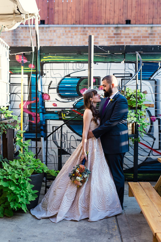 This fun Chicago wedding and rock show