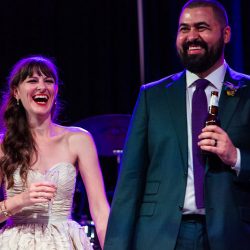 Logan Square Wedding by Emma Mullins Photography 47 - A hip Chicago wedding and rock show (with comic book & movie cameos!) This fun Chicago wedding and rock show