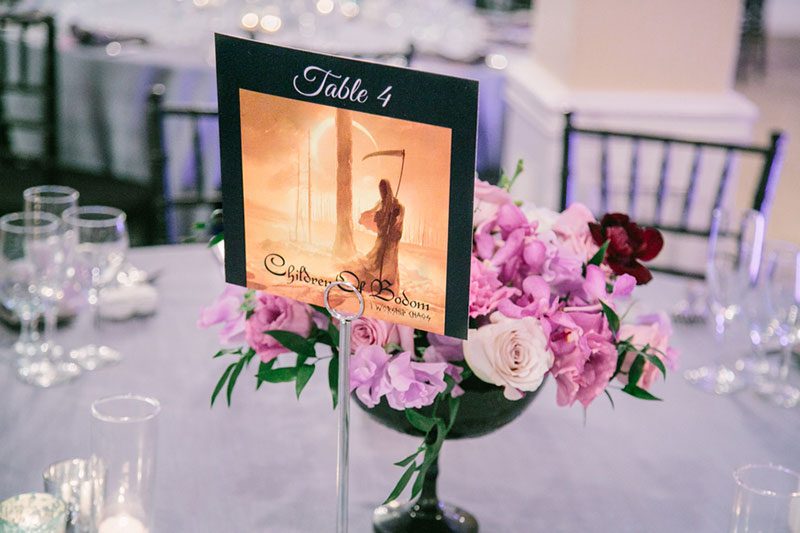 Ultra glam meets rock at this heavy metal and rock wedding in California