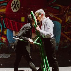 Fall in love with these women at their Chile engagement shoot at La Vega Central Market