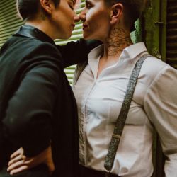 Fall in love with these women at their Chilean engagement shoot at La Vega Central Market