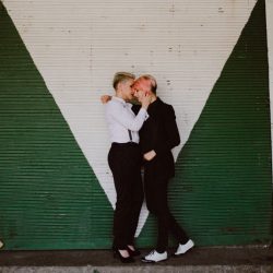 Fall in love with these women at their Chile engagement shoot at La Vega Central Market
