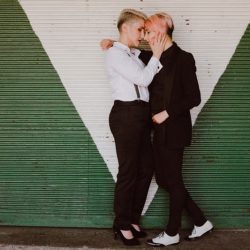 Fall in love with these women at their Chile engagement shoot at La Vega Central Market
