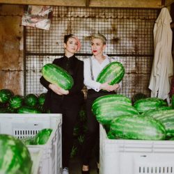 Fall in love with these women at their Santiago engagement shoot at La Vega Central Market