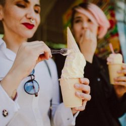 Fall in love with these women at their Santiago engagement shoot at La Vega Central Market