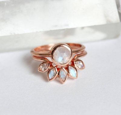 moonstone wedding rings might be your new obsession