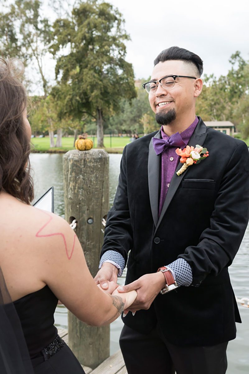 This elopement had a Halloween AND a unicorn theme