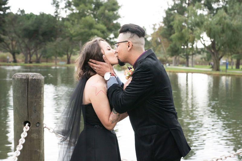 This elopement had a Halloween AND a unicorn theme