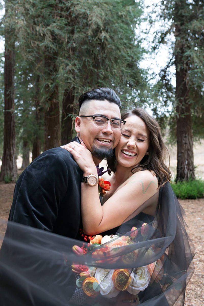 This elopement had a Halloween AND a unicorn theme