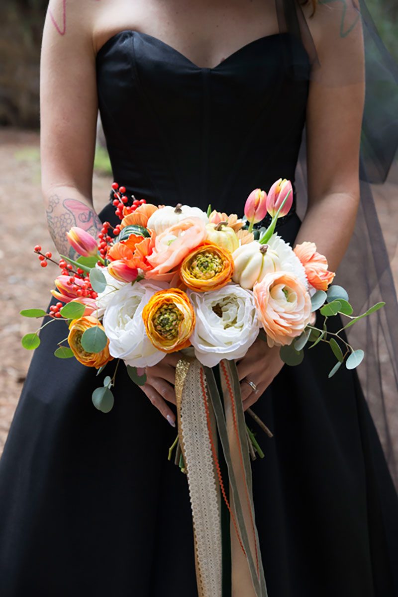 This elopement had a Halloween AND a unicorn theme