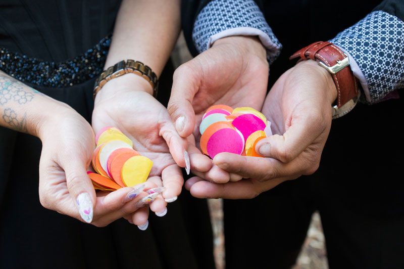 This elopement had a Halloween AND a unicorn theme