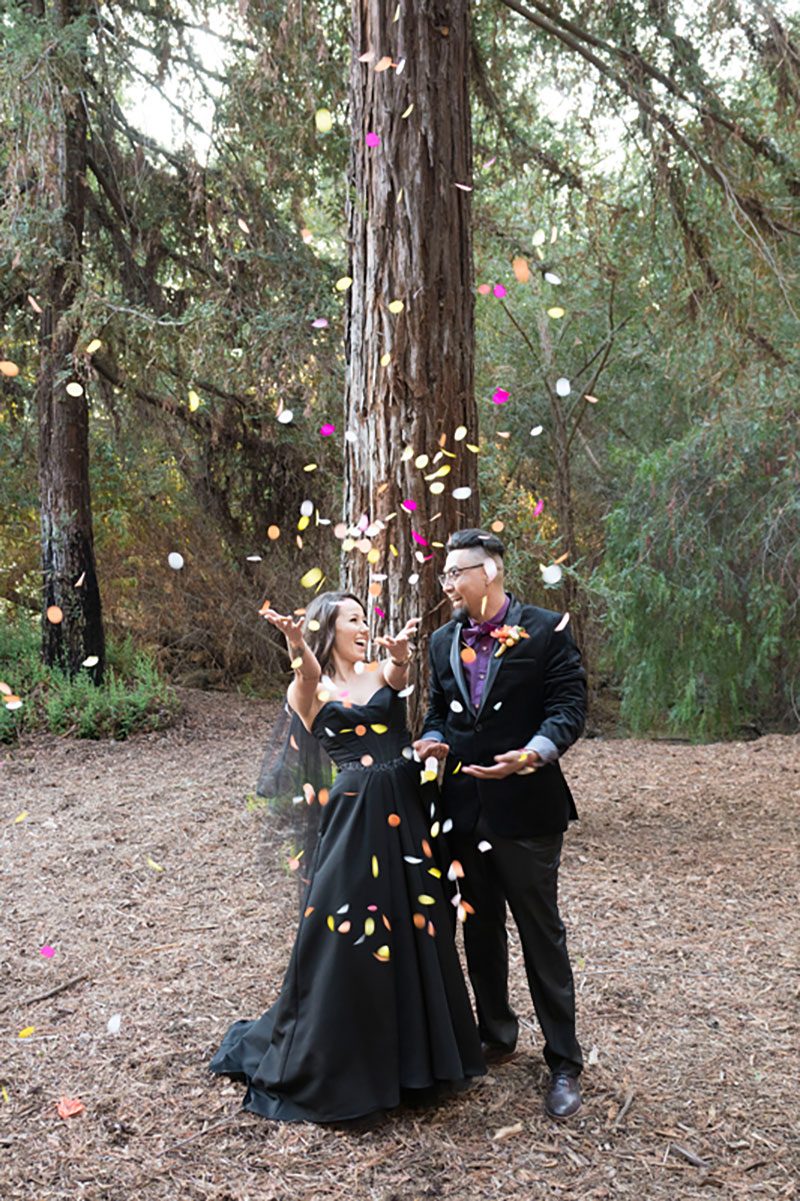This elopement had a Halloween AND a unicorn theme