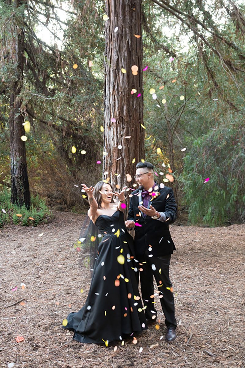 This elopement had a Halloween AND a unicorn theme
